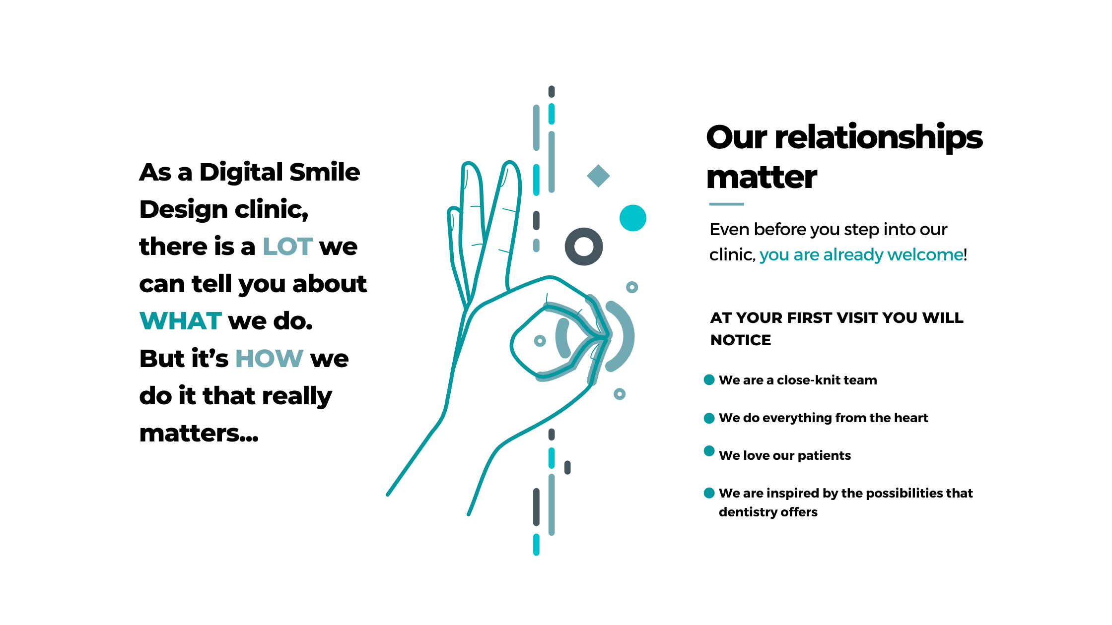 As a dental clinic, there is a LOT we can tell you about WHAT we do. But it’s HOW we do it that really matters... (1)
